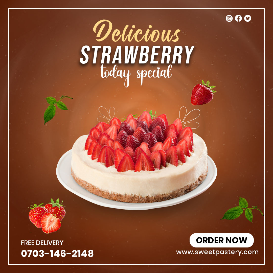 Delicious Strawberry — Poster Design