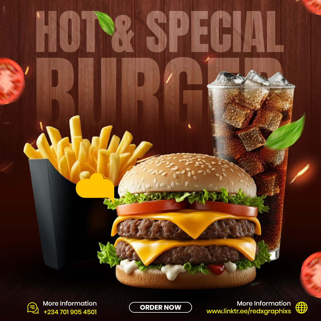 Hot & Special Burger — Poster Design