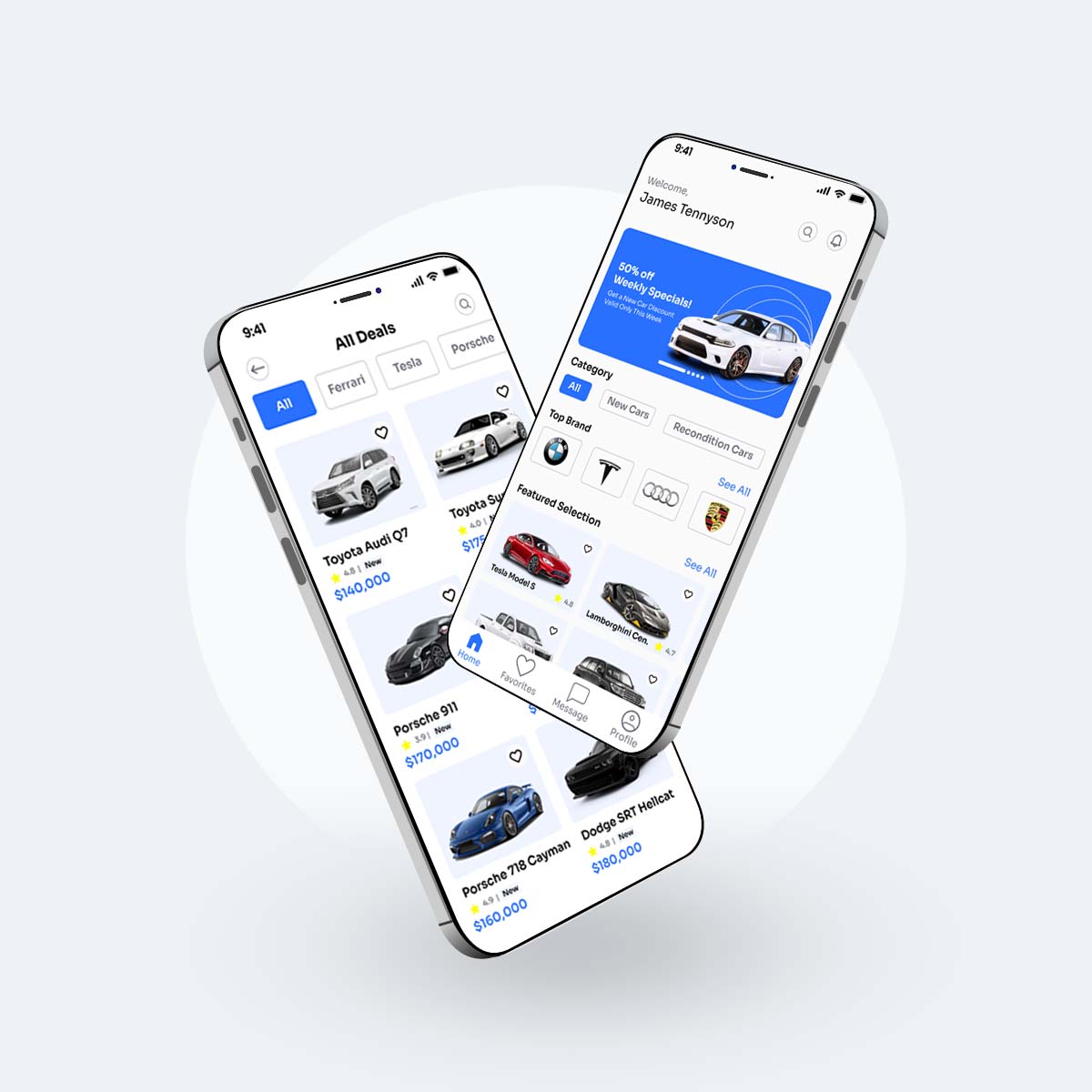 AutoVerse — Mobile App design preview