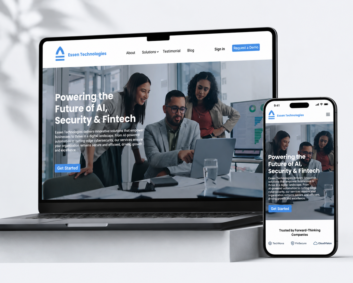 Essen Technologies — Web App design preview