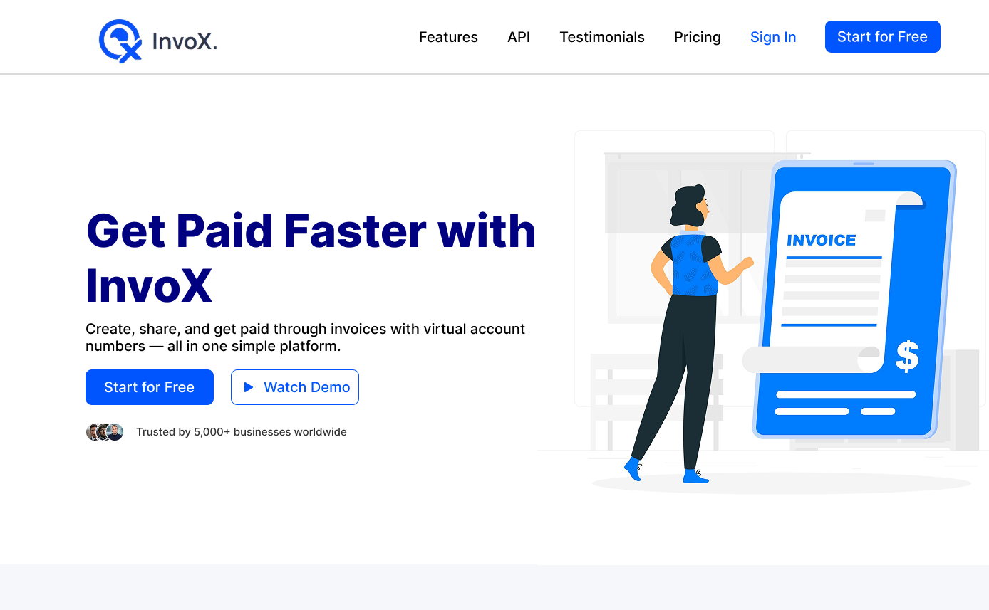 InvoX Dashboard — SaaS Dashboard design preview